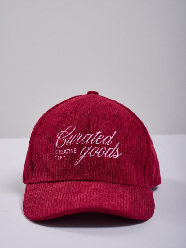 stmnt essential burgundy corduroy cap