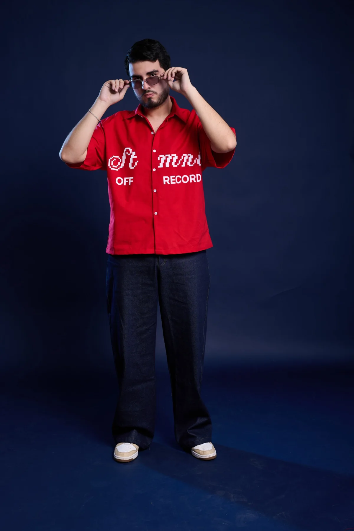 red boxy shirt