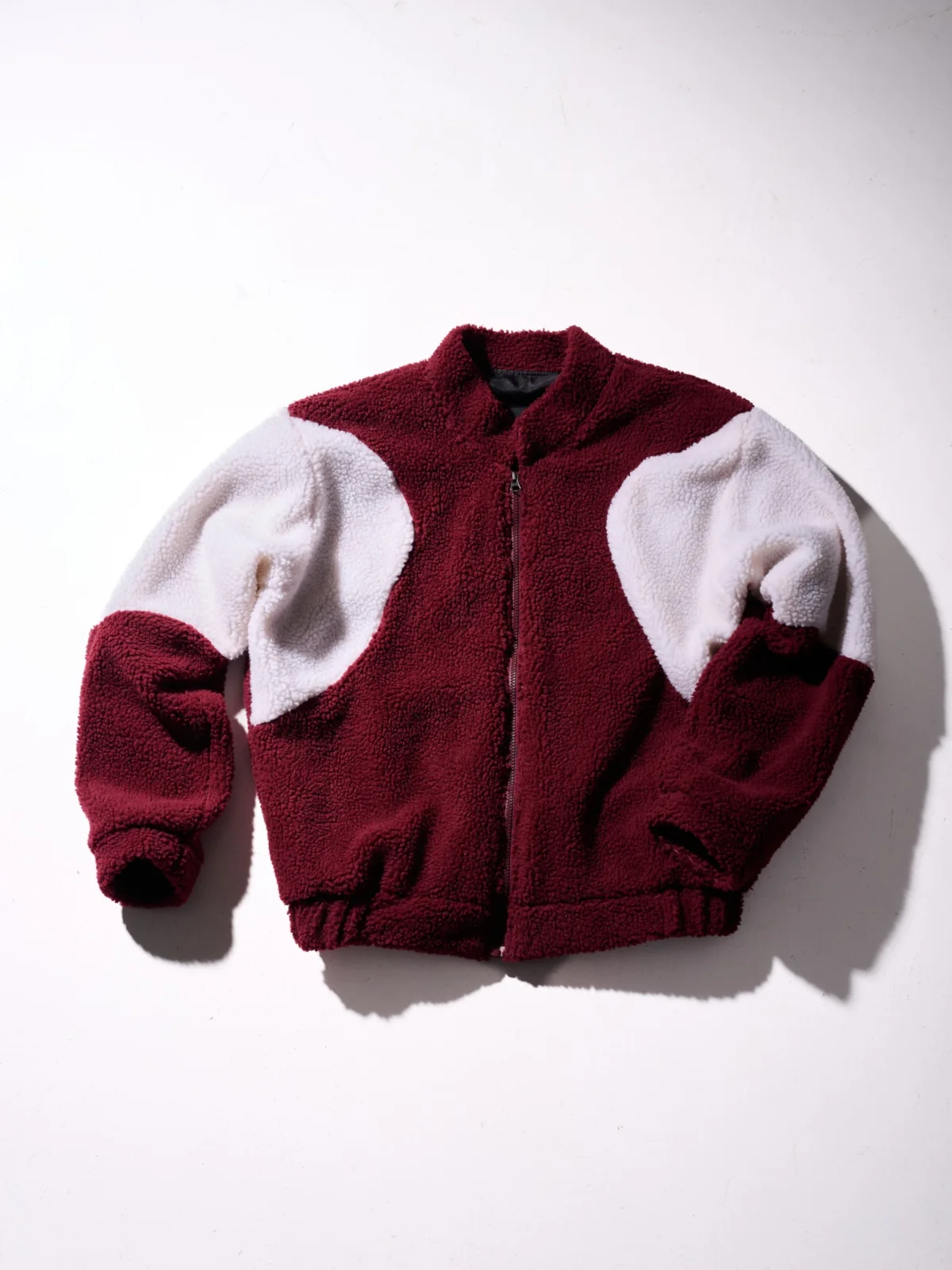 patchwork sherpa jacket