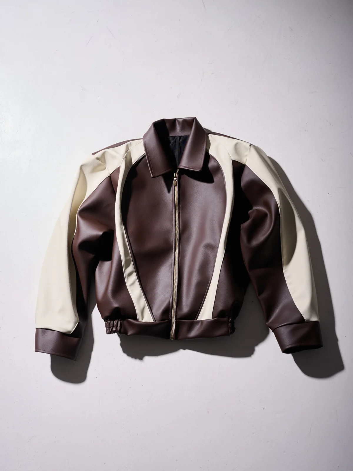 vegan leather bomber jacket