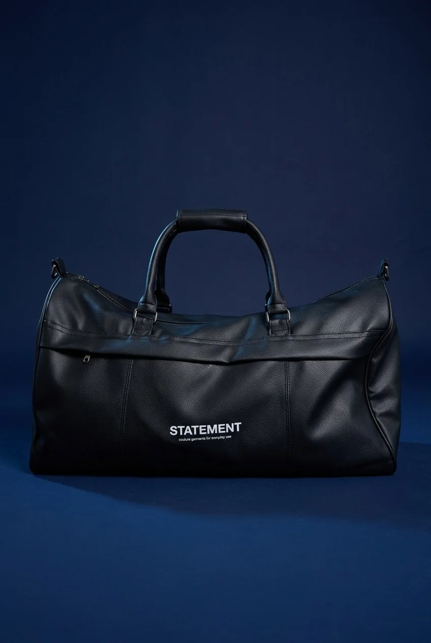 vegan leather duffle bag